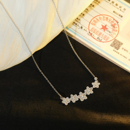 [Regalia Jewels]]wild flower diamond line pendant