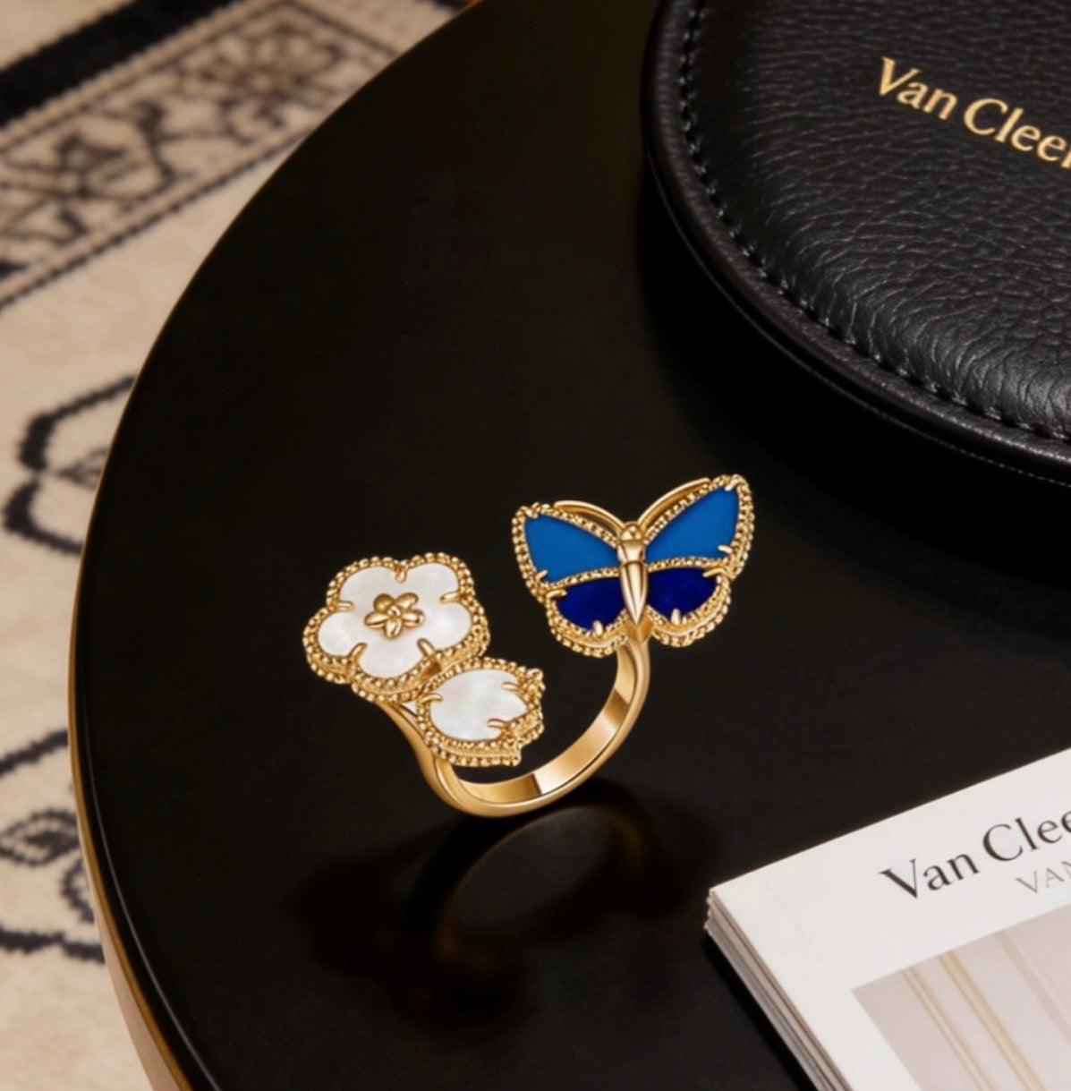 [Regalia Jewelry]LUCKY 3 MOTIF GOLD RING