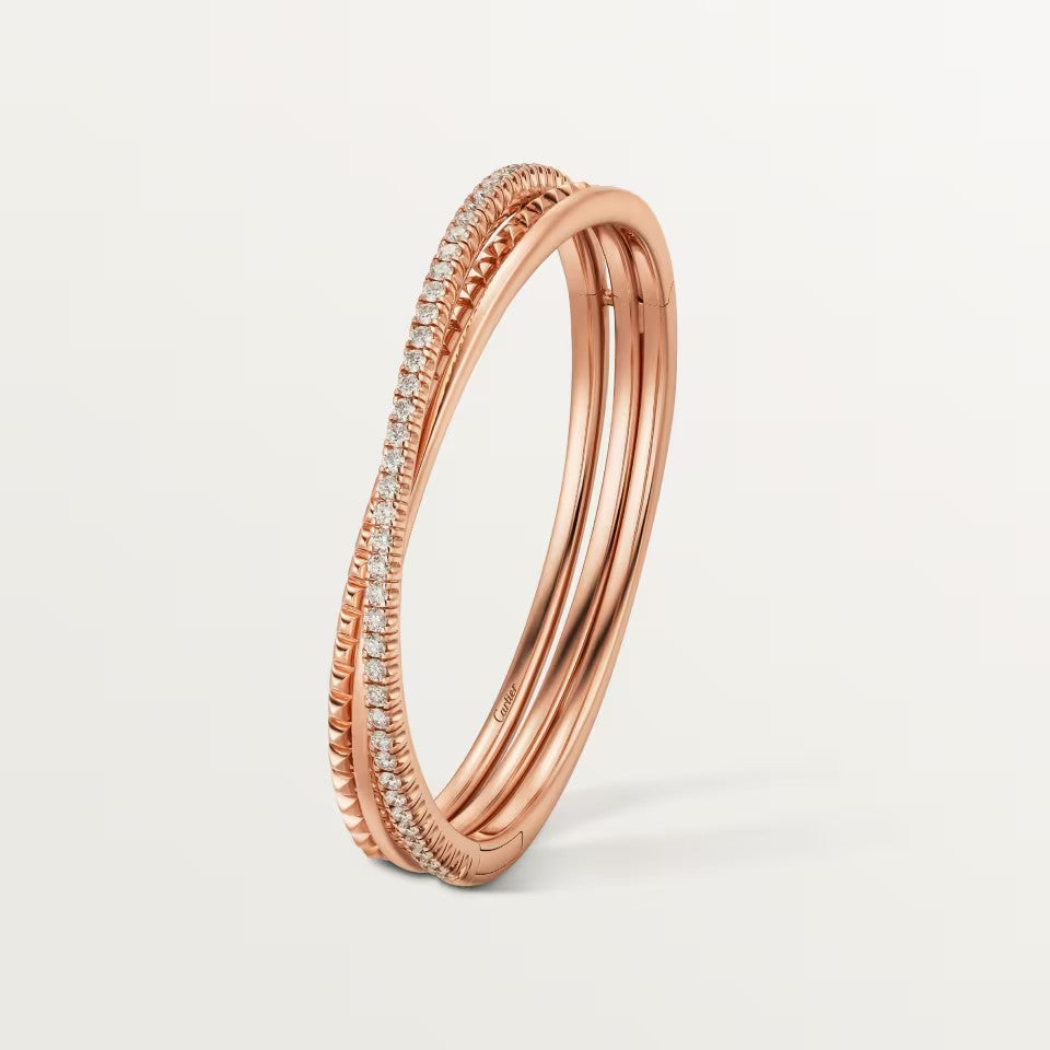 [Regalia Jewelry]ETINCELLE HALF-PAVED DIAMOND BRACELET