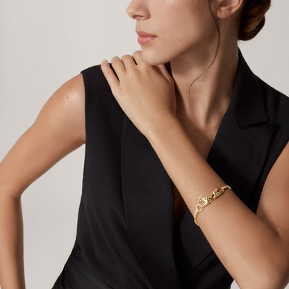 [Regalia Jewelry]PANTHERE HALF DIAMOND ON CHAIN BRACELET
