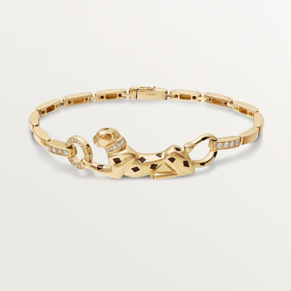 [Regalia Jewelry]PANTHERE HALF DIAMOND ON CHAIN BRACELET