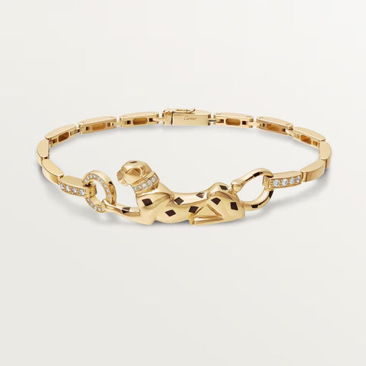 [Regalia Jewelry]PANTHERE HALF DIAMOND ON CHAIN BRACELET