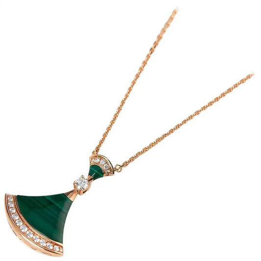 [Regalia Jewelry]DREAM NECKLACE MALACHITE DIAMOND