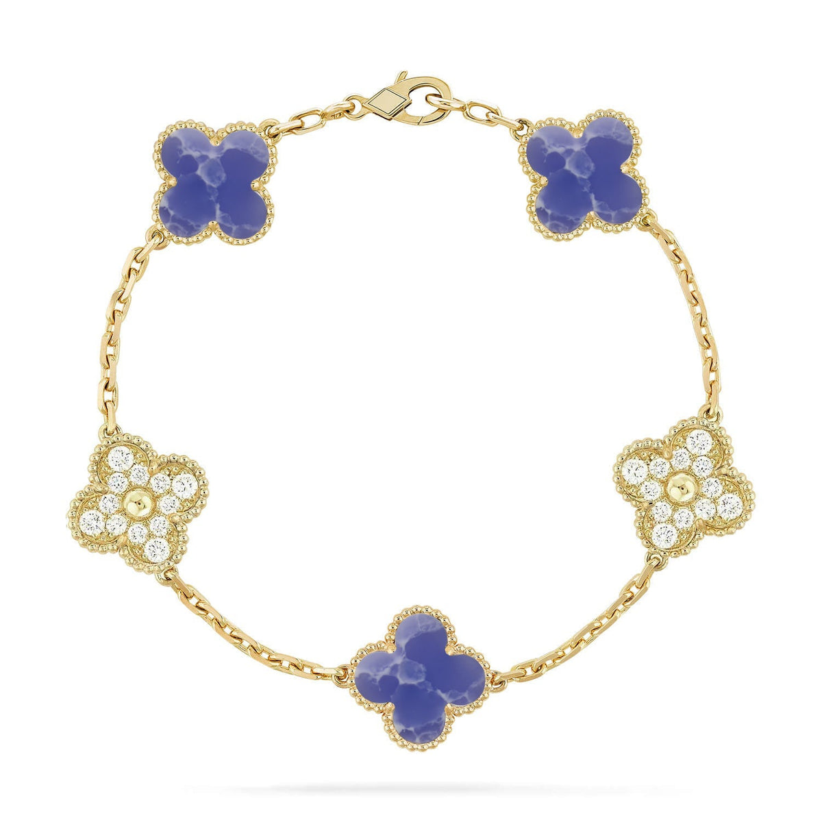 [Regalia Jewelry]CLOVER 5 MOTIF BLUE VEINS BRACELET COLLECTION
