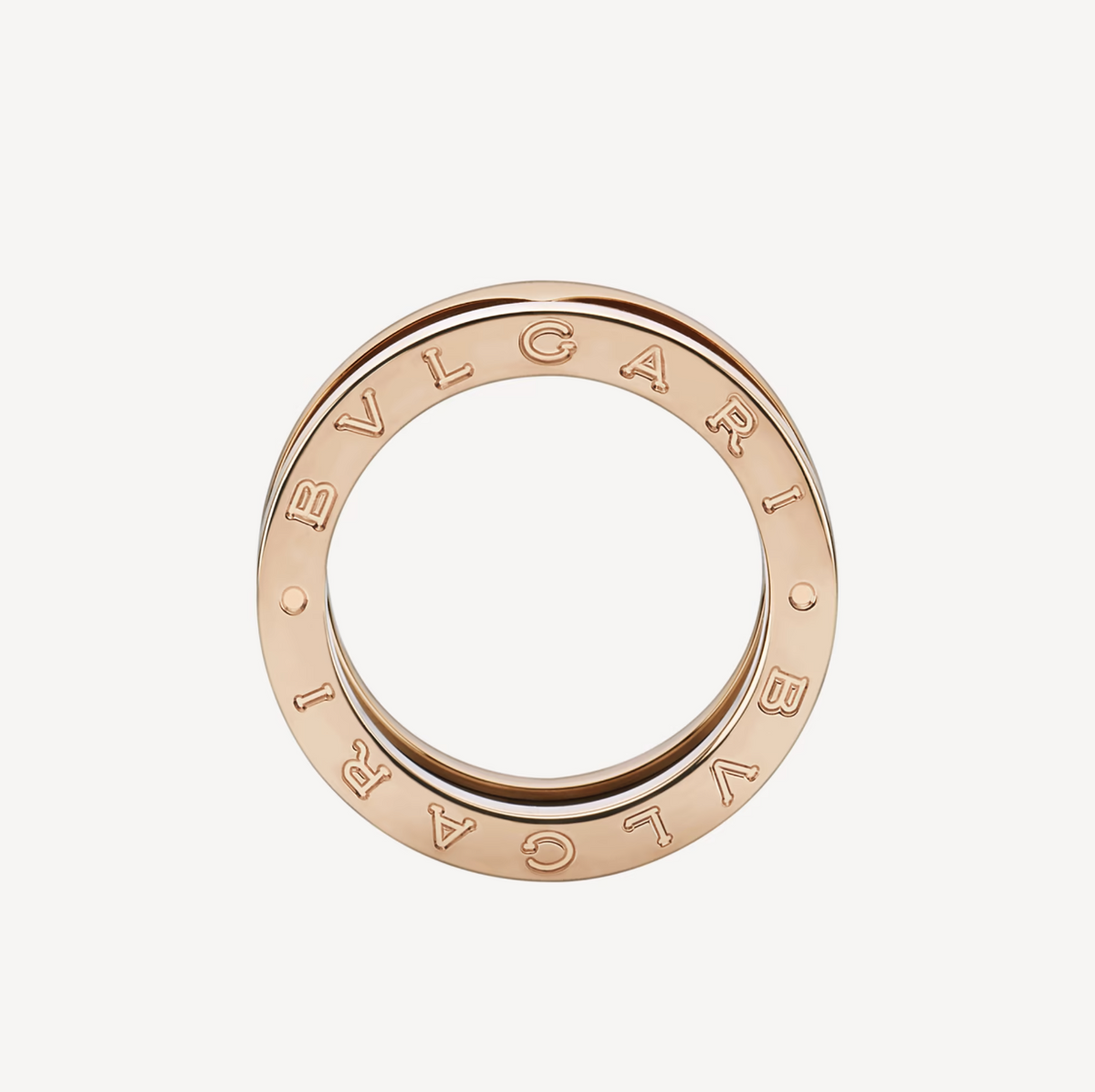 [Regalia Jewelry]ZERO 1 TWO-BAND LOOPS AND BLACK CERAMIC PINK GOLD RING