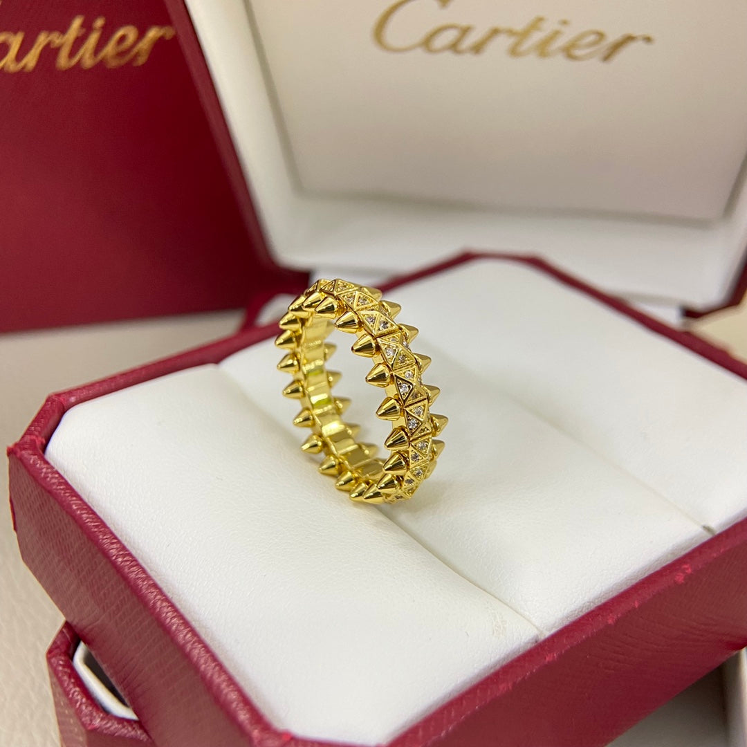 [Solara jewelry]High Jewelry Spiked Pave Band Ring image 3