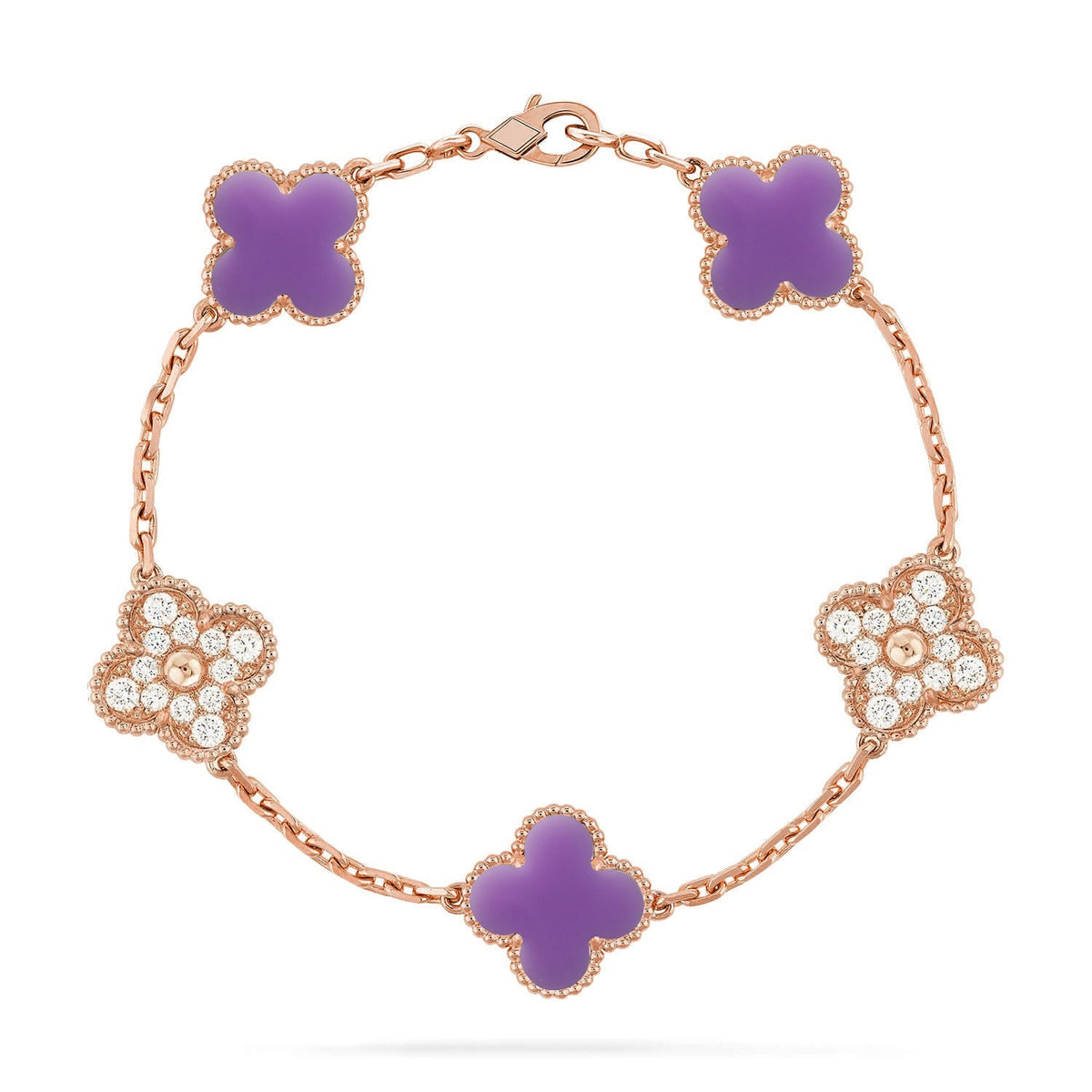 [Regalia Jewelry]CLOVER 5 MOTIF LIGHT PURPLE BRACELET COLLECTION