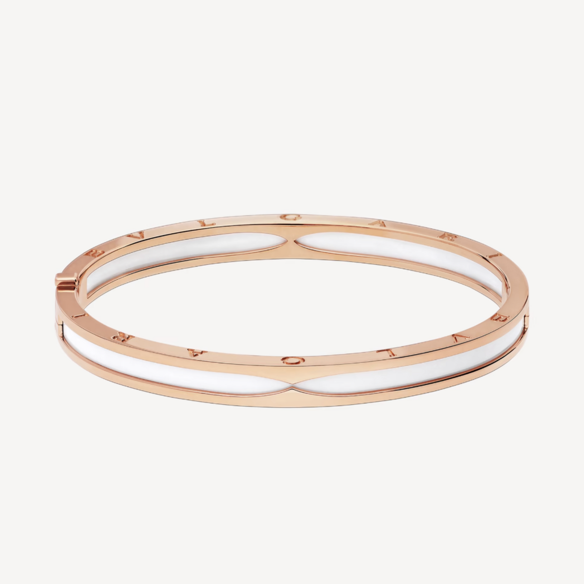 [Regalia Jewelry]ZERO 1 PINK GOLD WITH WHITE CERAMIC BRACELET