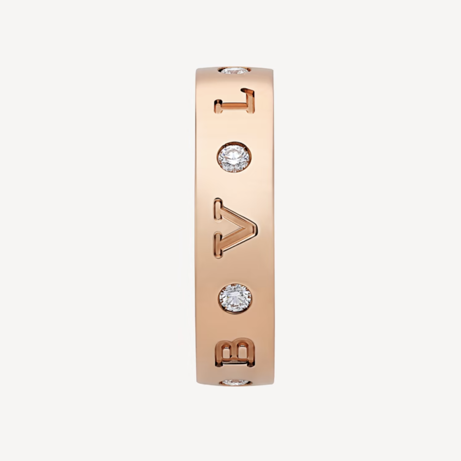 [Regalia Jewelry]ZERO 1 ESSENTIAL PINK GOLD BAND WITH DIAMONDS RING