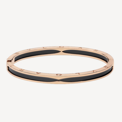 [Regalia Jewelry]ZERO 1 PINK GOLD WITH BLACK CERAMIC BRACELET