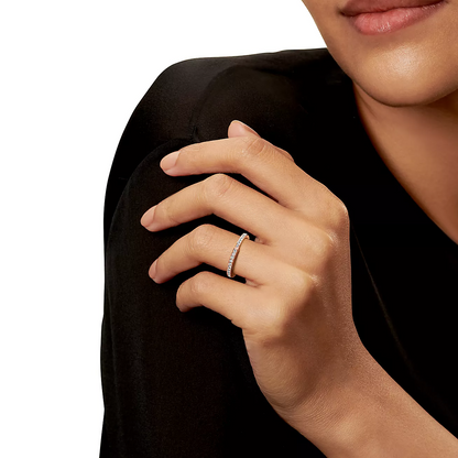 [Regalia Jewels]LOCK RING PINK GOLD DIAMOND PAVED