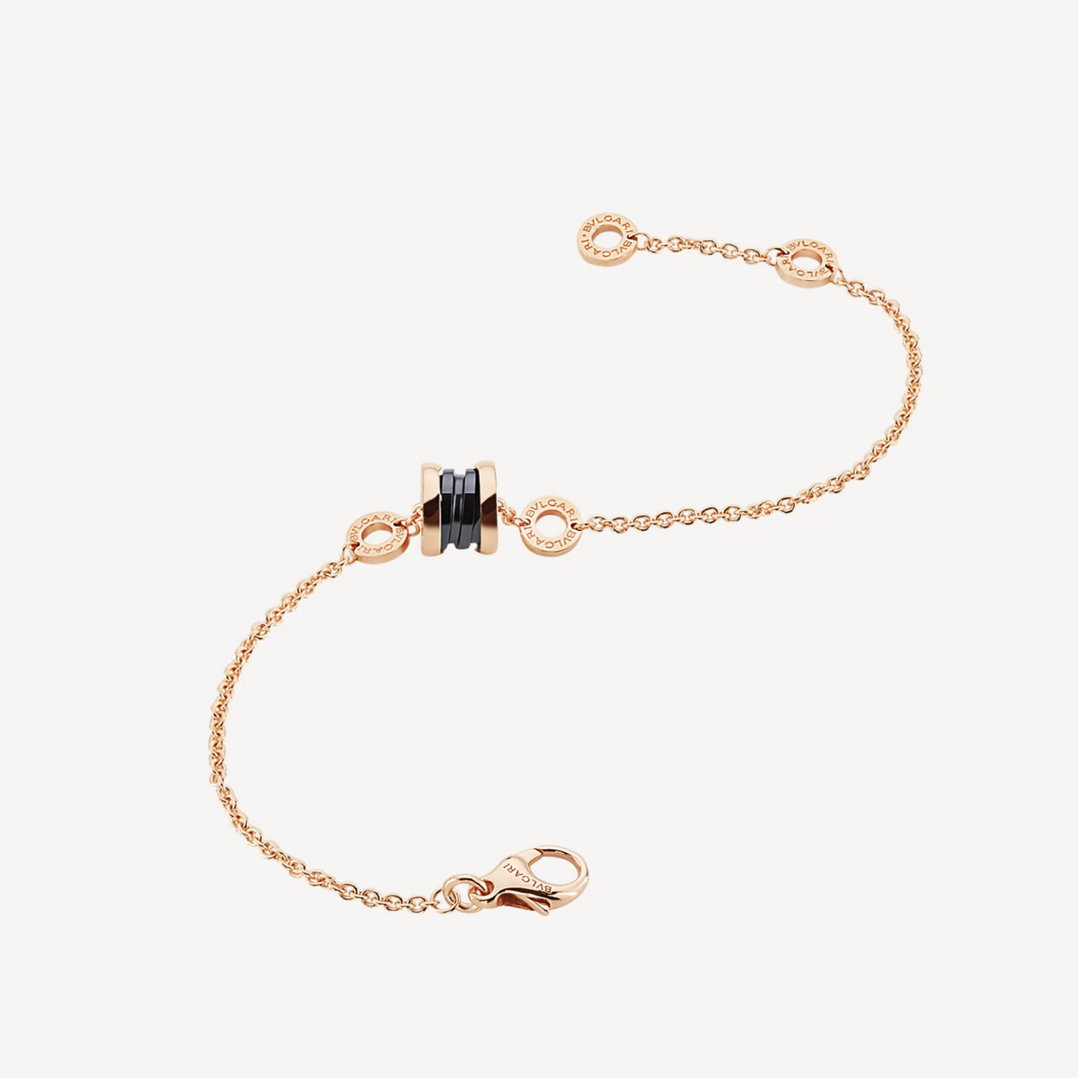 [Regalia Jewelry]ZERO 1 SOFT PINK GOLD AND BLACK CERAMIC BRACELET