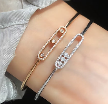 [Regalia  Jewels]Move Pav¨¦ Diamond Bangle Bracelet M