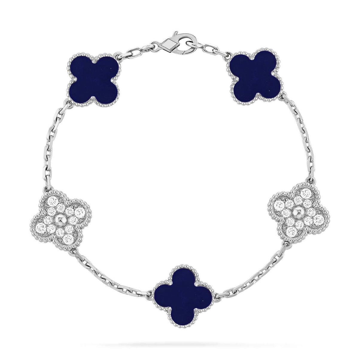 [Regalia Jewelry]CLOVER 5 MOTIF LAPIS LAZULI BRACELET COLLECTION