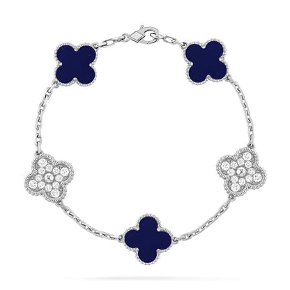 [Regalia Jewelry]CLOVER 5 MOTIF LAPIS LAZULI BRACELET COLLECTION