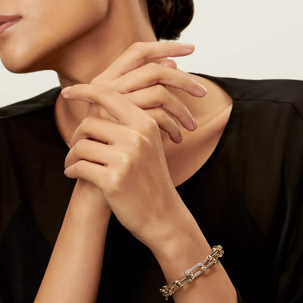 [Regalia Jewels]HARDWEAR LARGE LINK GOLD DIAMOND BRACELET