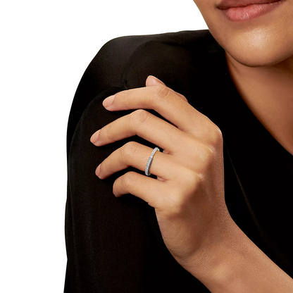 [Regalia Jewels]LOCK RING SILVER DIAMOND PAVED