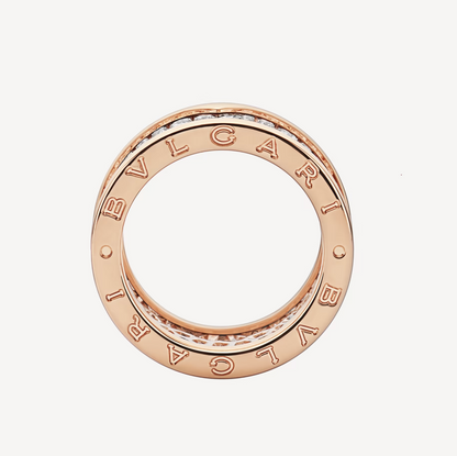 [Regalia Jewelry]ZERO 1 WITH PAVED DIAMONDS ON THE SPIRAL RING
