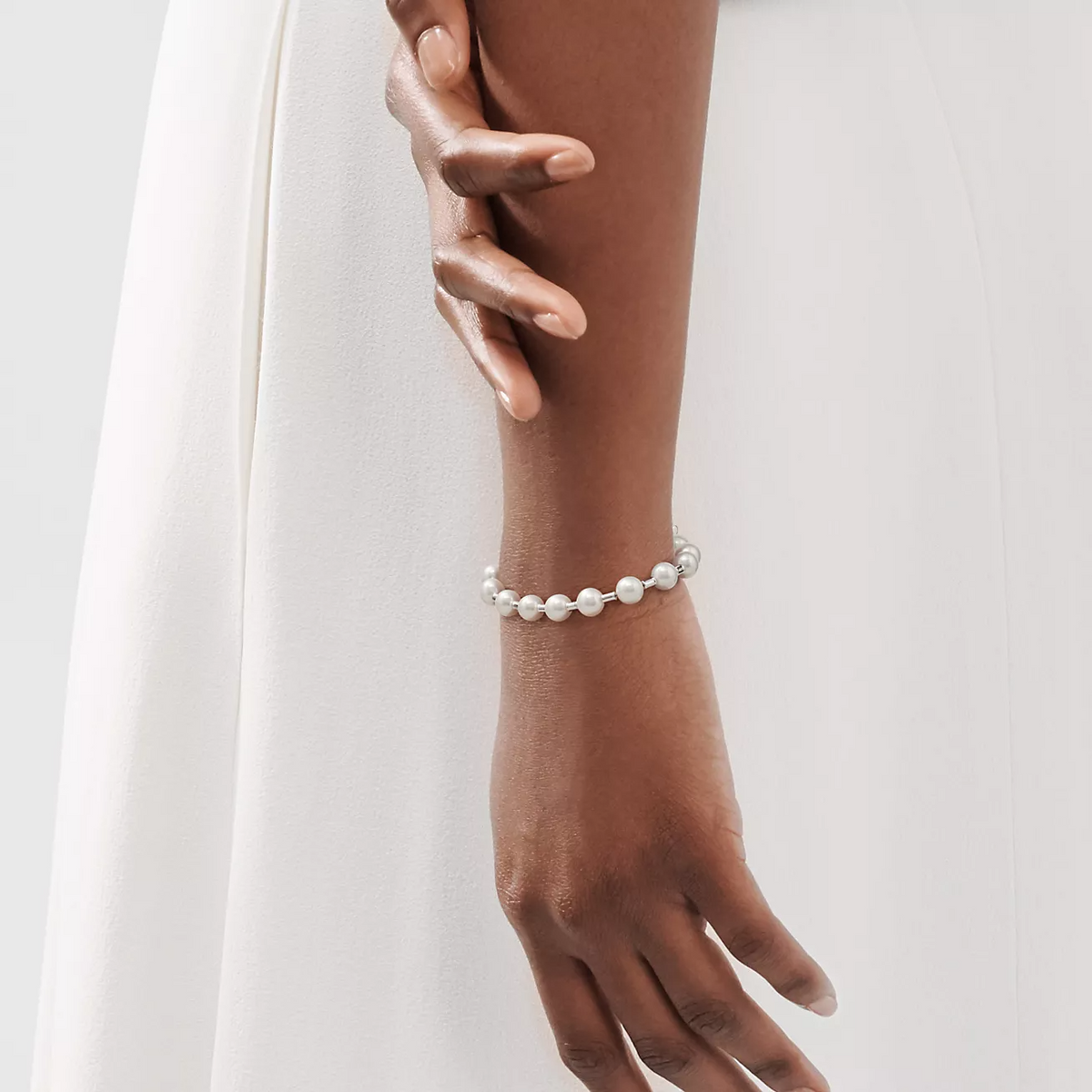 [Regalia Jewels]PEARL 7-8MM SILVER BRACELET