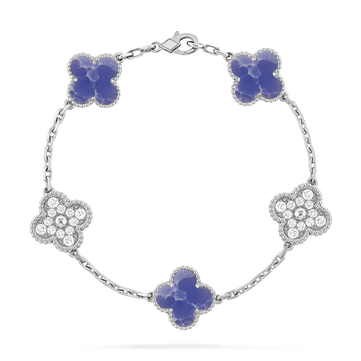 [Regalia Jewelry]CLOVER 5 MOTIF BLUE VEINS BRACELET COLLECTION