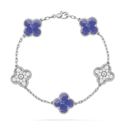 [Regalia Jewelry]CLOVER 5 MOTIF BLUE VEINS BRACELET COLLECTION