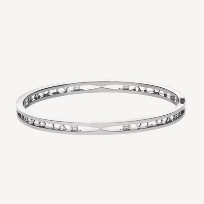 [Regalia Jewelry]ZERO 1 SPIRAL LOGO SILVER BRACELET
