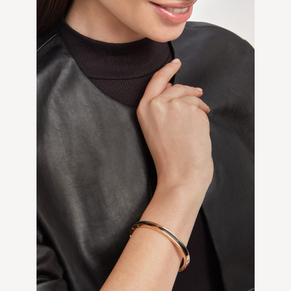 [Regalia Jewelry]ZERO 1 PINK GOLD WITH BLACK CERAMIC BRACELET