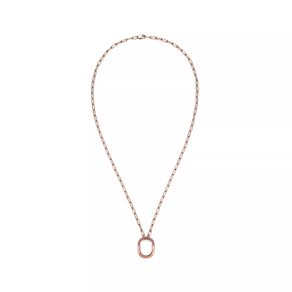 [Regalia Jewels]LOCK SMALL PENDANT PINK DIAMOND PINK GOLD NECKLACE