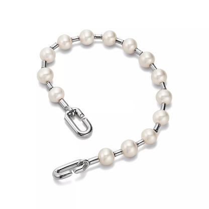 [Regalia Jewels]PEARL 7-8MM SILVER BRACELET