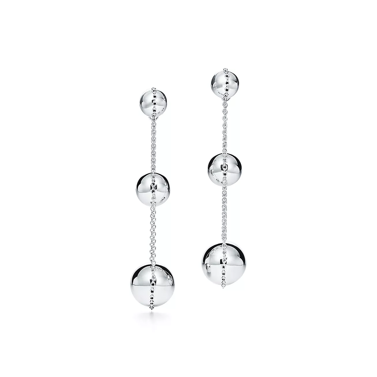 [Regalia Jewels]TRIPLE DROP SILVER EARRINGS