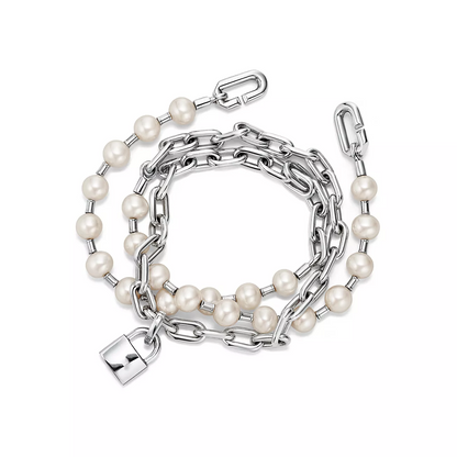 [Regalia Jewels]PEARL LOCK SILVER BRACELET