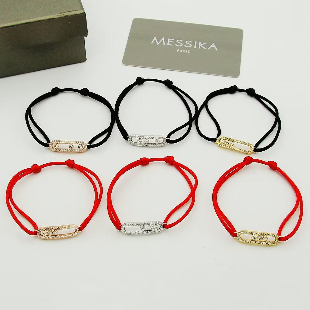 [Regalia  Jewels]Messika Care(s) pink cord pav¨¦ bracelet