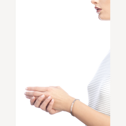 [Regalia Jewelry]ZERO 1 SPIRAL LOGO SILVER BRACELET