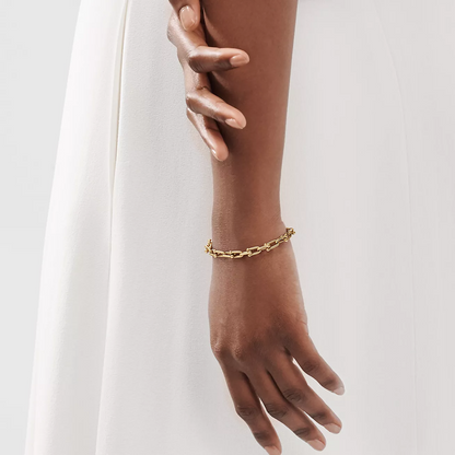 [Regalia Jewels]HARDWEAR SMALL LINK 26 MOTIF GOLD BRACELET