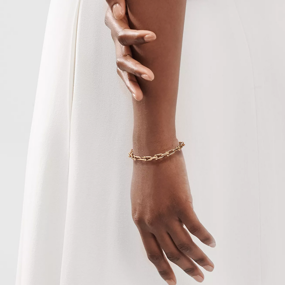 [Regalia Jewels]HARDWEAR SMALL LINK 26 MOTIF PINK GOLD BRACELET