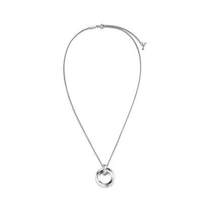 [Regalia Jewels]T CIRCLE PENDENT SILVER NECKLACE