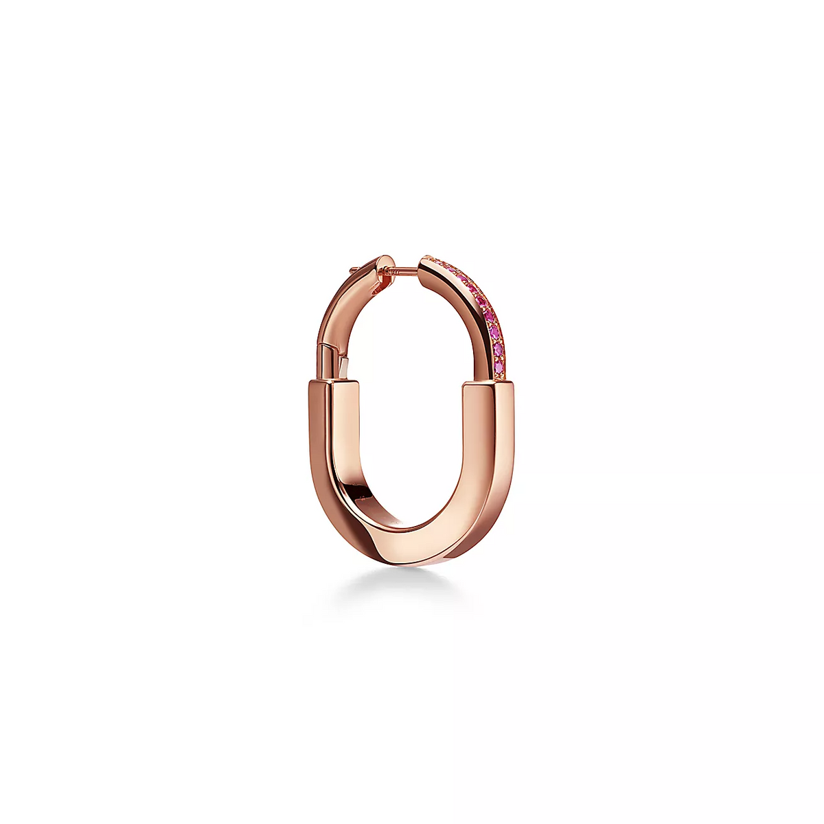 [Regalia Jewels]LOCK MEDIUM PINK DIAMOND PINK GOLD EARRINGS