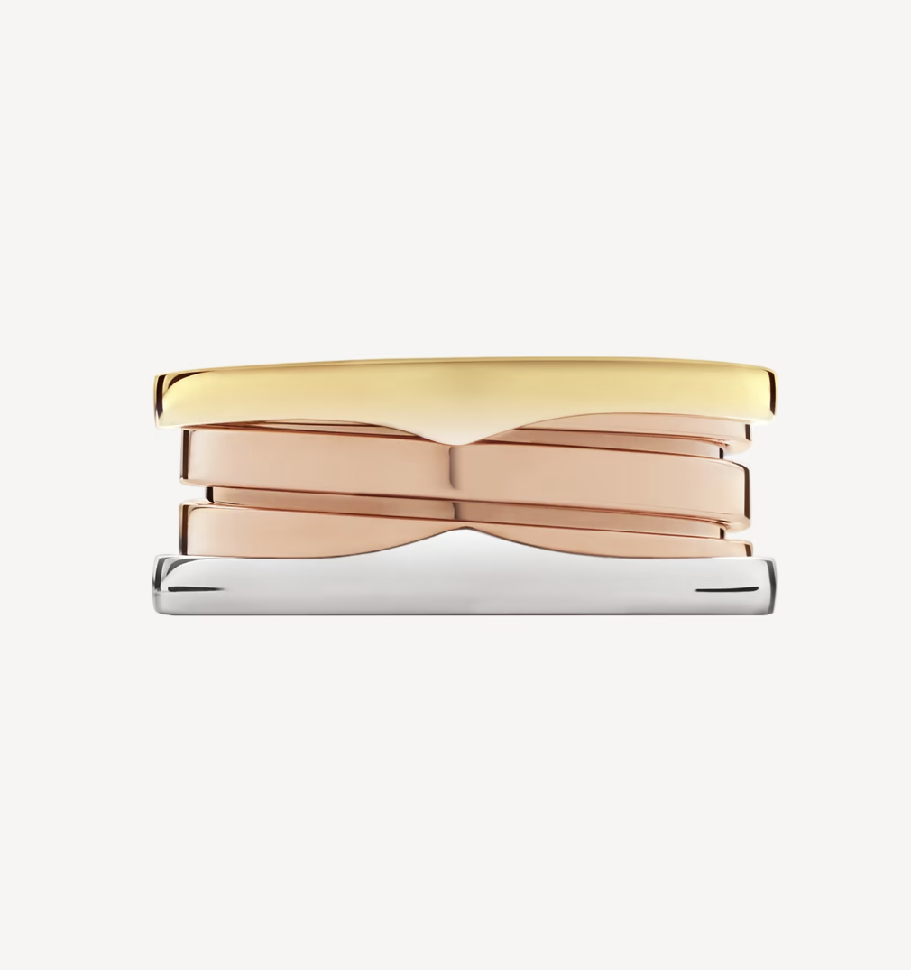 [Regalia Jewelry]ZERO 1 THREE-BAND ROSE WHITE AND YELLOW RING