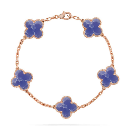[Regalia Jewelry]CLOVER 5 MOTIF BLUE VEINS BRACELET COLLECTION