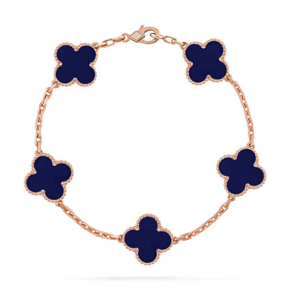 [Regalia Jewelry]CLOVER 5 MOTIF LAPIS LAZULI BRACELET COLLECTION
