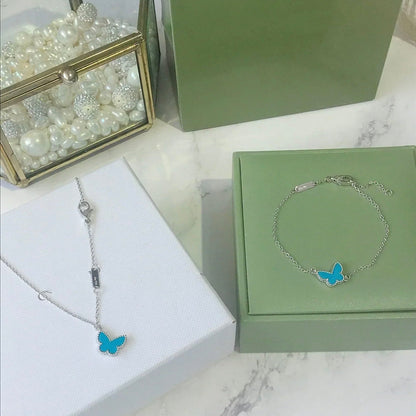 [Regalia Jewelry]BUTTERFLY TURQUOISE BUTTERFLY BRACELET SILVER