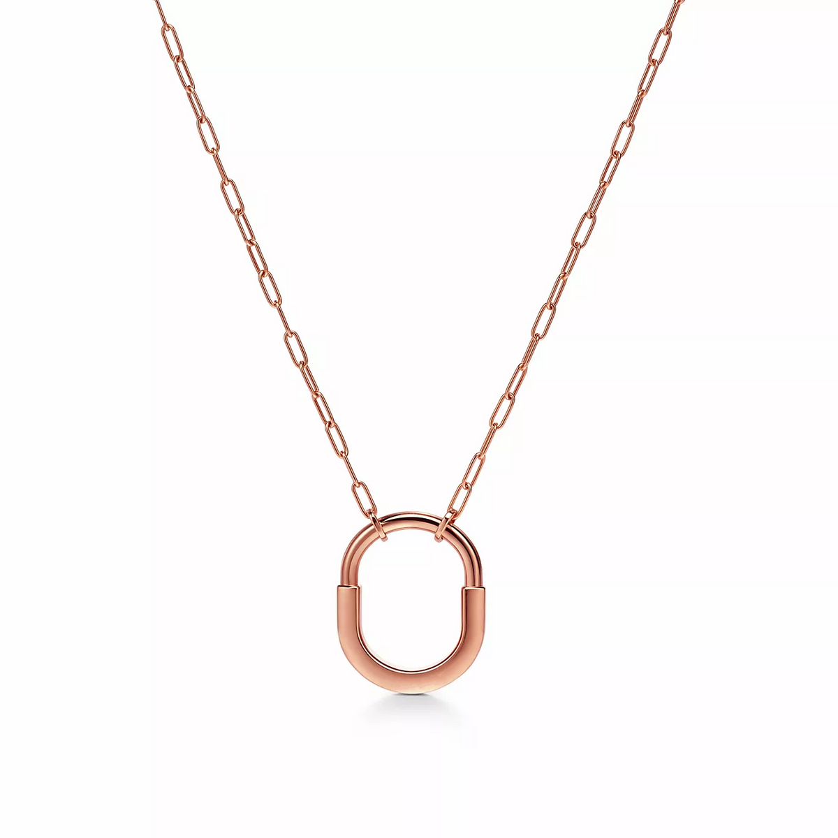 [Regalia Jewels]LOCK MEDIUM PENDANT PINK DIAMOND PINK GOLD NECKLACE