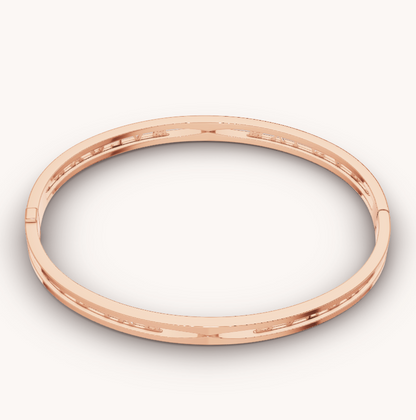 [Regalia Jewelry]ZERO 1 SPIRAL LOGO PINK GOLD BRACELET