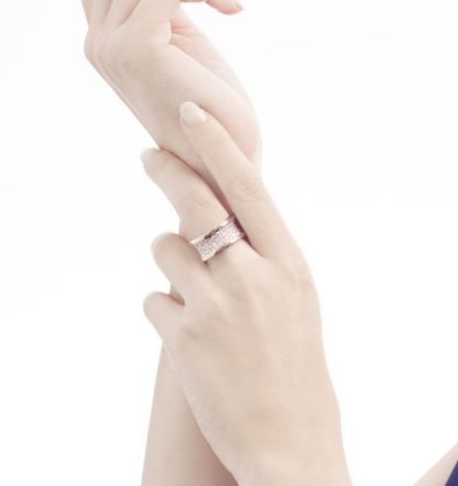 [Regalia Jewelry]ZERO 1 WITH PAVED DIAMONDS ON THE SPIRAL RING