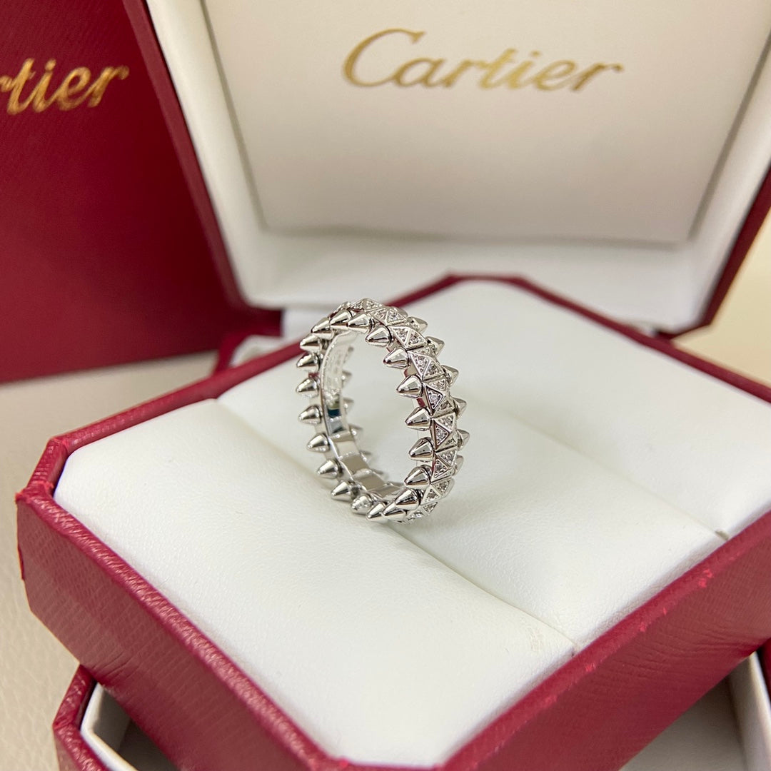[Solara jewelry]High Jewelry Spiked Pave Band Ring image 5