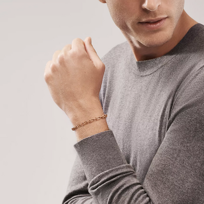 [Regalia Jewels]HARDWEAR SMALL LINK 26 MOTIF PINK GOLD BRACELET