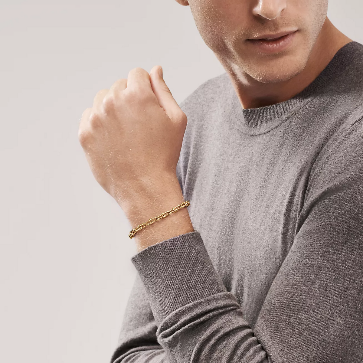[Regalia Jewels]HARDWEAR SMALL LINK 26 MOTIF GOLD BRACELET