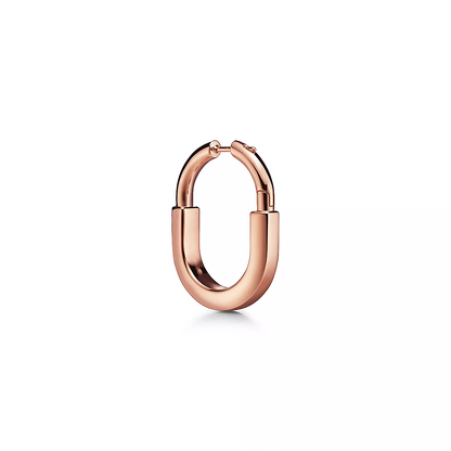 [Regalia Jewels]LOCK MEDIUM PINK DIAMOND PINK GOLD EARRINGS