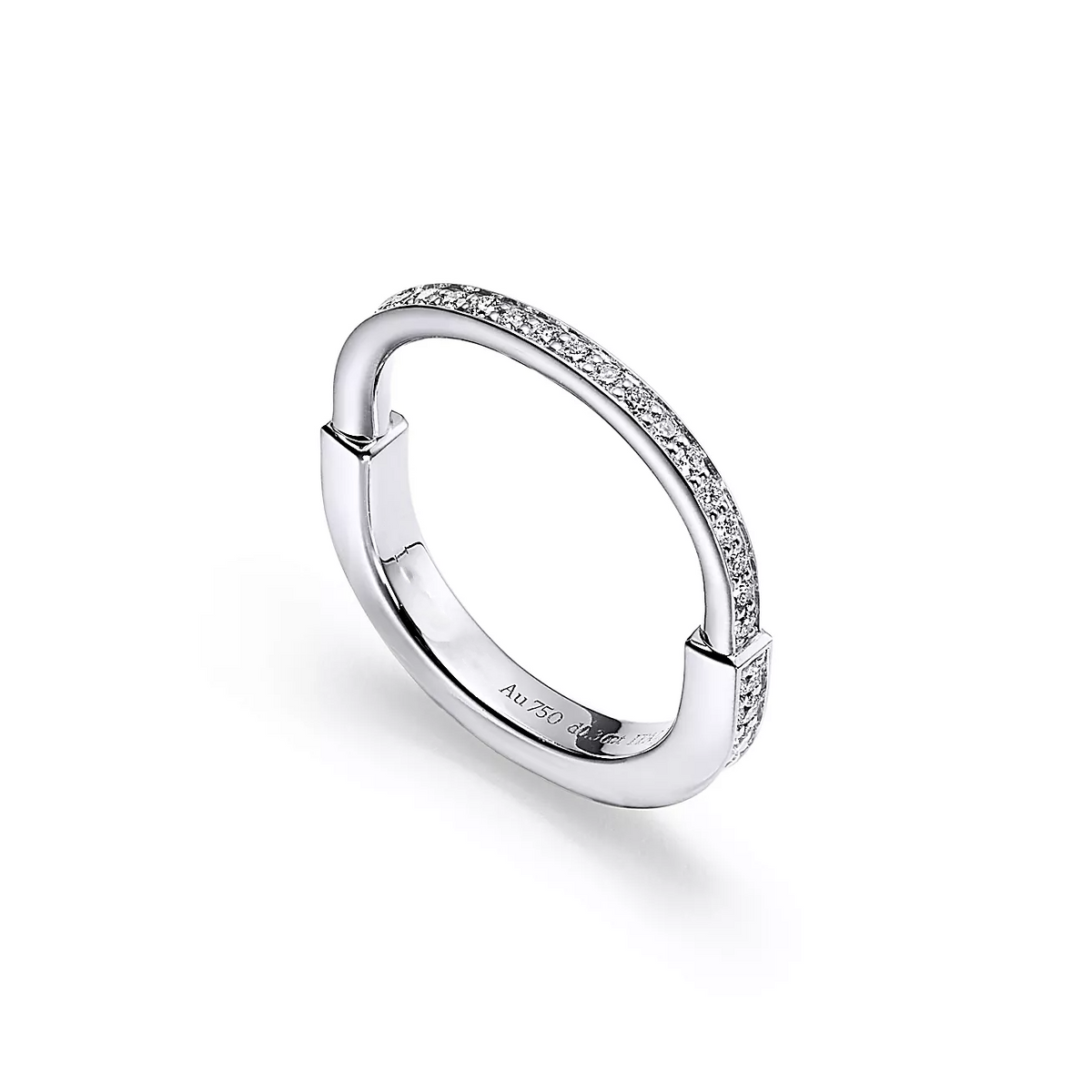 [Regalia Jewels]LOCK RING SILVER DIAMOND PAVED