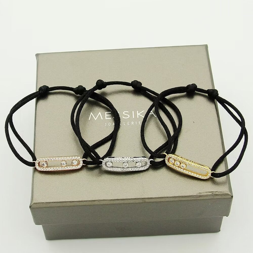 [Regalia  Jewels]Messika Care(s) pink cord pav¨¦ bracelet